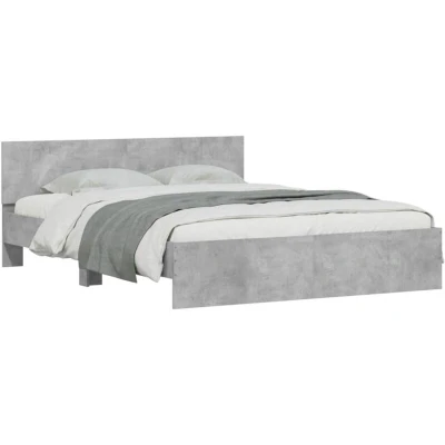 Image of vidaXL Bed Frame without Mattress Concrete Grey 140x200 cm