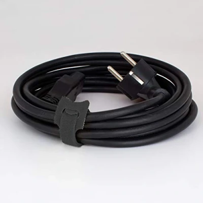 Image of Cable Candy ties with Velcro fastener Hook &amp; Loop Black Always reusable.