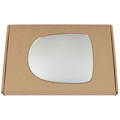 Image of Less4spares Wing Mirror Glass Left Compatible with Renault Clio 2009 2012 STICK ON Passenger Near Side Convex