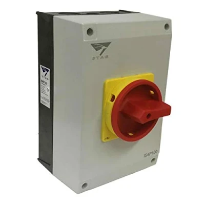 Image of Stag IS4P100 Enclosed Rotary Isolator Switch IP65 4 Pole 100 Amp