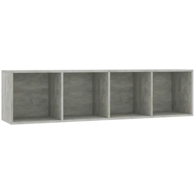 Image of vidaXL Book Cabinet/TV Cabinet Concrete Grey 143x30x36 cm