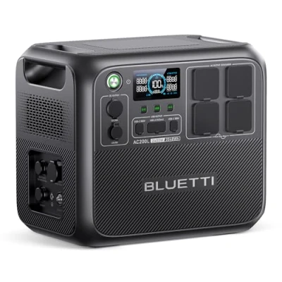 Image of BLUETTI Portable Power Station AC200L, 2048Wh LiFePO4 Battery Backup, Expandable to 8192Wh w/ 4 2400W AC Outlets (3600W Lifting), Solar Generator for Camping, Home Use, Emergency (Renewed)
