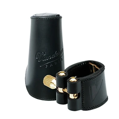 Image of Vandoren LC29L Leather Ligature With Cap, fits Baritone Saxophone