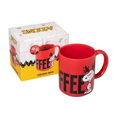 Image of Grupo Erik Snoopy Ceramic Mug 35 cl / 350 ml 11.8 oz 3.9 x 3.2 inches 10 8 cm Coffee Mug, Tea Cool Mugs Gifts, Merchandise