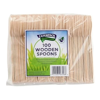 Image of Caterpack Enviro Wooden Spoons
