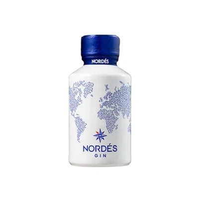 Image of NORDÉS Premium Gin Made from a Portion of Wine Alcohol and 6 Galician Botanicals. Fresh, Aromatic Well Balanced Flavour. 40% ABV 5cl Miniature Bottle