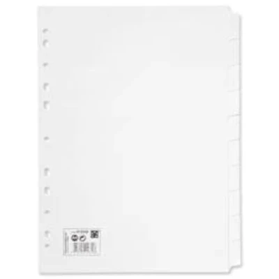 Image of 5 Star Office Subject Dividers 10 Part recycled card multipunched 155gsm A4 White