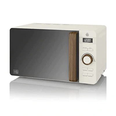 Image of Swan SM22036LWHTN 800W 20L Nordic Solo Microwave White