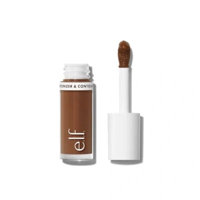 Image of e.l.f. Camo Liquid Bronzer &amp; Contour, Highly Pigmented, Natural Looking Glowy Finish, Long Lasting, Rounded Applicator, Vegan Cruelty Free, 8 Deep