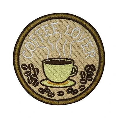 Image of Coffee Lover Iron on Patch Drink Patches, Patch, Embroidery Ironable Badges Finally Home