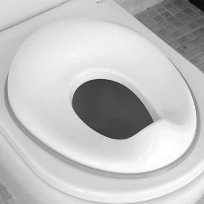 Image of Jool Baby Potty Training Seat for Boys and Girls, Fits Round &amp; Oval Toilets, Non Slip with Splash Guard, Includes Free Storage Hook (Gray)