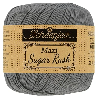 Image of Scheepjes Maxi Sugar Rush 242 Metal Grey Yarn 1x50g