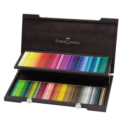 Image of Faber Castell Art &amp; Graphic Albrecht Dürer Watercolour Pencil, Multicoloured, Wooden Case Of 120, For Art, Craft, Drawing, Sketching, Home, School, University, Colouring