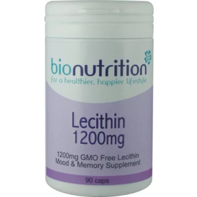 Image of Bio Nutrition Lecithin 1200mg : Sleep, Mood and Memory Supplement 90 caps