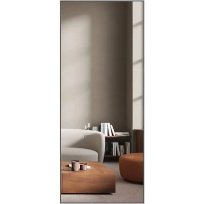 Image of nielsen Wall Mirror 70x170cm, Aluminium, Alpha Grey Décor with Hanging Set, Hallway Mirror, Bedroom Décor, Mirrors for Bedrooms and Living Room