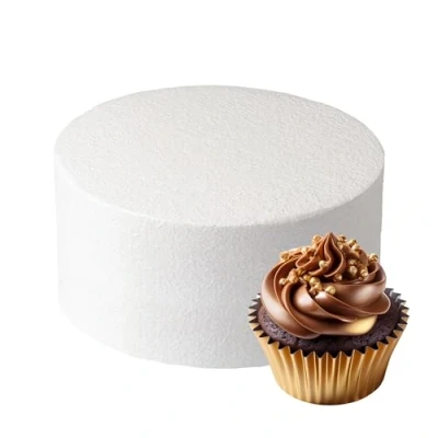 Image of Culpitt 6&quot; x 3&quot; Round Cake Dummy, Straight Edge Form, Practice Decorating or Use for Creating Long Lasting Displays, Smooth Polystyrene