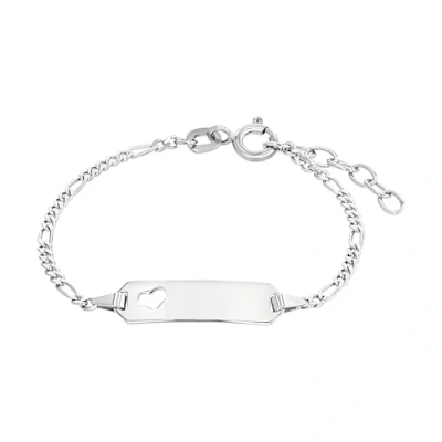 Image of Amor ID bracelet 925 sterling silver girl children arm jewelry, 12+2 cm, silver, Comes in jewelry gift box, 9328475