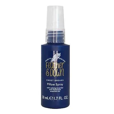 Image of Feather &amp; Down Sweet Dream Pillow Spray (50ml) with Calming Lavender Chamomile Essential Oils. Vegan Friendly Cruelty Free.