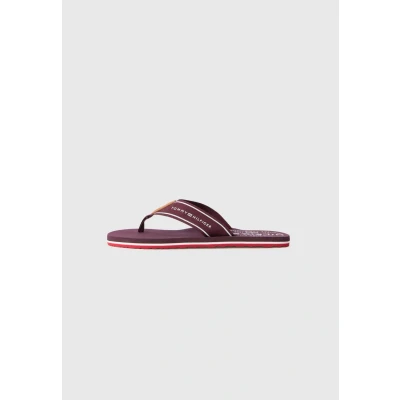 Image of Tommy Hilfiger Slippers, Men&#039;s, Size: 12, Deep burgundy shoes