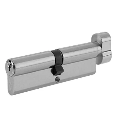 Image of Yale P ET3030 SNP Euro Thumbturn Cylinder, 3 Keys Supplied, Standard Security, Visi Packed, Suitable for All Door Types, 30:10:30 (70 mm), Nickel Finish