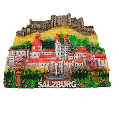 Image of 3D Salzburg Austria Fridge Magnet，Home &amp; Kitchen Decoration magnetic sticker, Refrigerator Magnet tourist souvenir gift