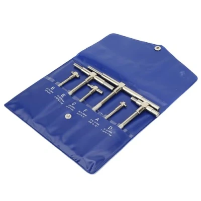 Image of 6Pcs/Set Telescopic Gauge Set 8 150mm Adjustable Inner Diameter Nickel T Bore Hole Plated Square Head Micrometer Measuring Tools