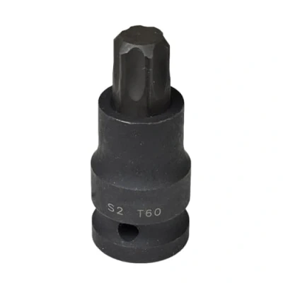 Image of T60 x 53mm 1/2 Drive Short Impact Impacted Torx/Star Male Socket