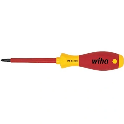 Image of Wiha 3211 SoftFinish Electric slimFix PH2 x 100 mm, Red, (WHA 35394)