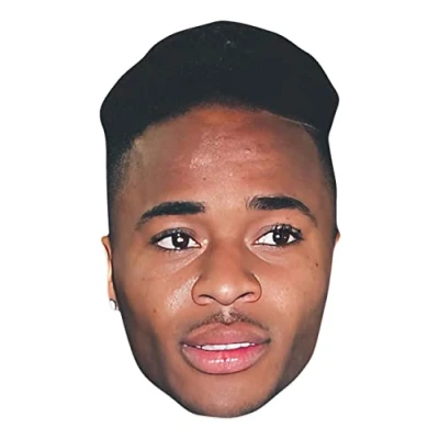 Image of CM232 Raheem Sterling Cardboard Face Mask With Tabs &amp; Elastic Great Talking Point