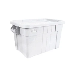 Image of VFM White Brute Tote Box/Lid 75 Litre