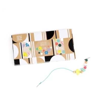 Image of COTTON TWIST Kids Wildflower Bracelet Making Craft Kit Children Creative Beading Jewellery Designing Play Set Suitable for 3 8 Years