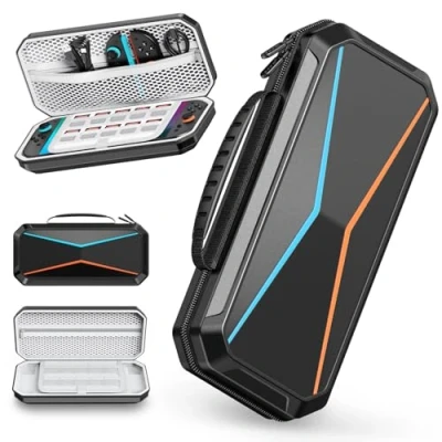 Image of Lmcpa Designed Carrying Case for 2025 Nintendo Switch 2 Console,Travel with 20 Game Cartridges,Protective Hard PC Shell Portable Pouch Console &amp; Accessories,Black
