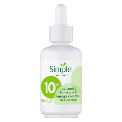 Image of Simple 10% Ceramide Boosters &amp; Omega Complex* Facial Serum Skin Care Product Suitable For All Types Restored and Nourished 30 ml