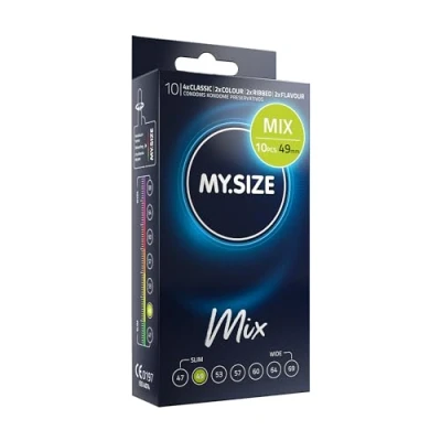 Image of My.Size Mix Condoms Size 2, 49 mm, Standard Pack, Contains 10 Pieces
