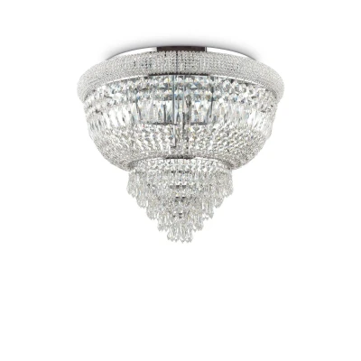 Image of Dubai 6 Light Ceiling Chandelier Chrome, E14