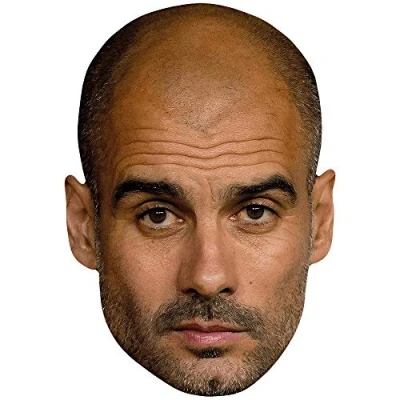 Image of Pep Guardiola (Serious) Celebrity Mask, Flat Card Face, Fancy Dress Mask