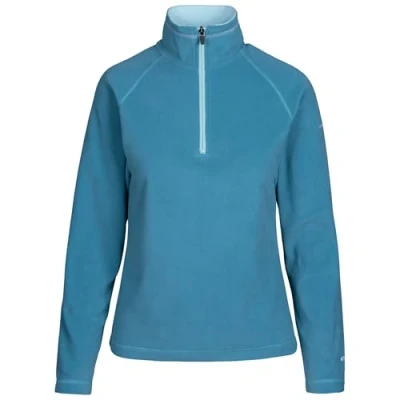 Image of Trespass Womens Fleece Jacket With 1/2 Zip Skylar Ladies Sweater Long Sleeve, Warm Microfleece Airtrap Outerwear, For Autumn Winter, Travelling, Outdoors