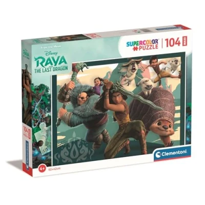 Image of Clementoni 23750 Supercolor puzzle Disney Raya 104 maxi pieces Made in Italy jigsaw children age 4 +