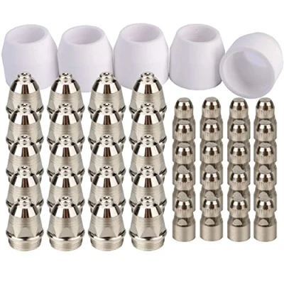 Image of P80 Plasma Cutter Nozzle Electrodes Consumables 1.1 Tip 40Amp 45pcs Kit