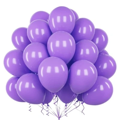 Image of Teselife Purple Balloons, 50Pcs 12 Inch Matte Latex Balloon Arch Garland Kit Women Girls Birthday Wedding Proposal Anniversary Graduation Engagement Bridal Shower Valentine Halloween Supplies