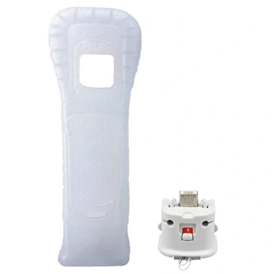 Image of OSTENT Motionplus Motion Plus + Silicone Case Compatible for Nintendo Wii Remote Controller Game Color White