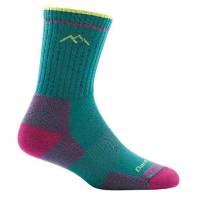 Image of Darn Tough Coolmax Micro Crew Cushion Sock Women&#039;s Teal Large