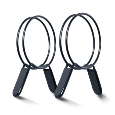 Image of POWERTEC 4 Inch Double Loop Hose Clamps for Dust Collection and Dryer Vent Hose, Quick Release Spring Collector Fittings, 2 Pack (70195)