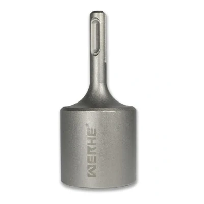 Image of WERHE® 32.5 x 45 100 mm Professional Earth Nail Driver for Inserting deep rods Jack Hammer Picket Post SDS Plus