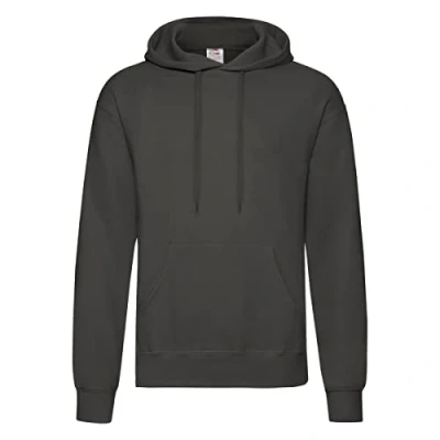 Image of Fruit of the Loom Men&#039;s Classic Hooded Sweatshirt, Light Graphite, XX Large