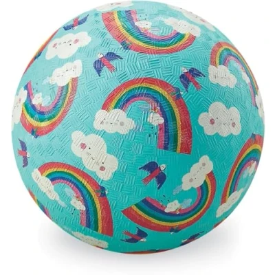 Image of Crocodile Creek Rubber Playground Ball, Ships Inflated, PVC Free, Durable Design for Outdoor Games and Active Ball Sports, Kids Ages 3 Years Up, 7 Size, Rainbow Dreams