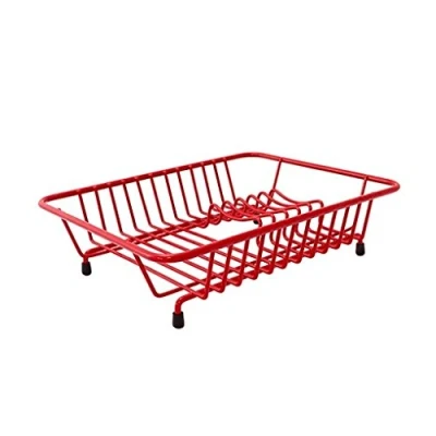 Image of Delfinware Wireware Red Compact Dish Drainer