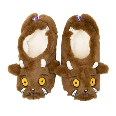 Image of Joules Unisex Baby Jnr Slippet Slipper, Brown Gruffalo, Large UK Child
