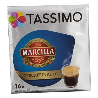 Image of Tassimo T Discs Marcilla Decaf Decaffeinated Espresso Coffee (1 Pack, 16 Discs/Servings)