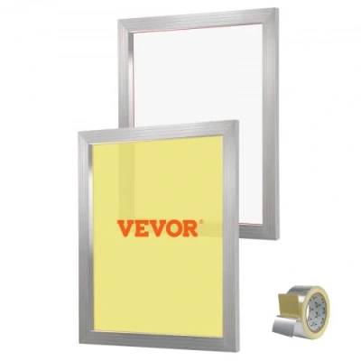 Image of VEVOR Screen Printing Kit, 2 Pieces Aluminum Silk Frames, 20x24inch Frame with 160 Count Mesh, High Tension Nylon Mesh and Sealing Tape for T Shirts DIY